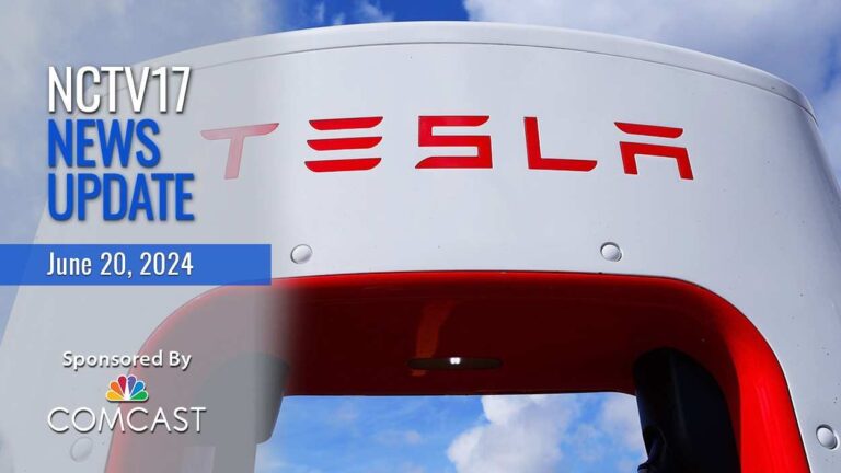Tesla charging station close up.