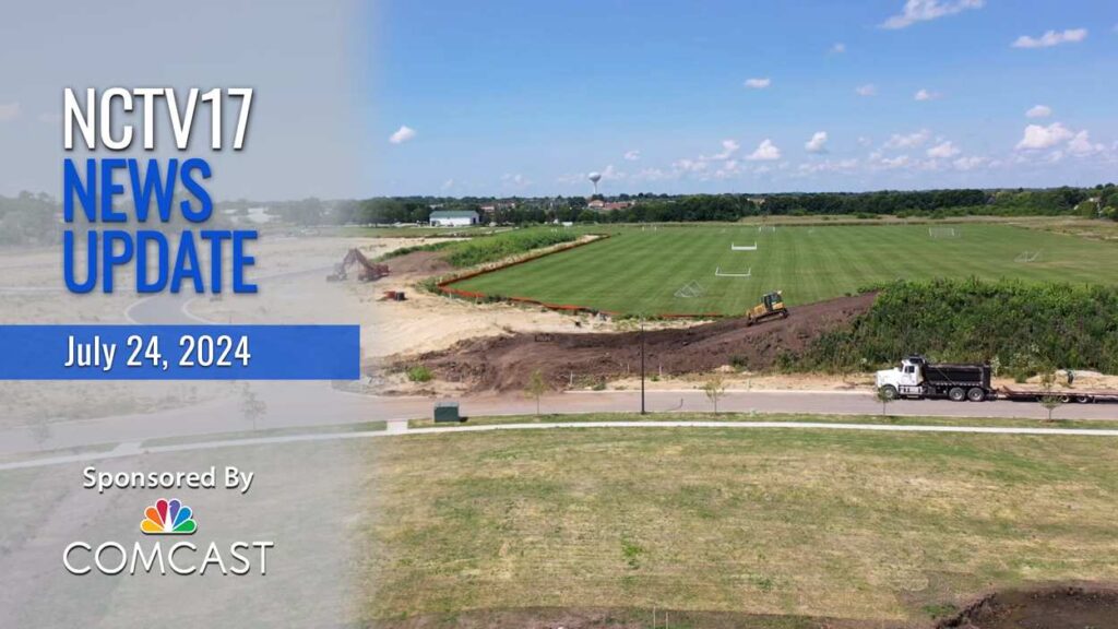Construction of Fairlane Farms Park and Polo Club Park with the NCTV17 News Update filter.