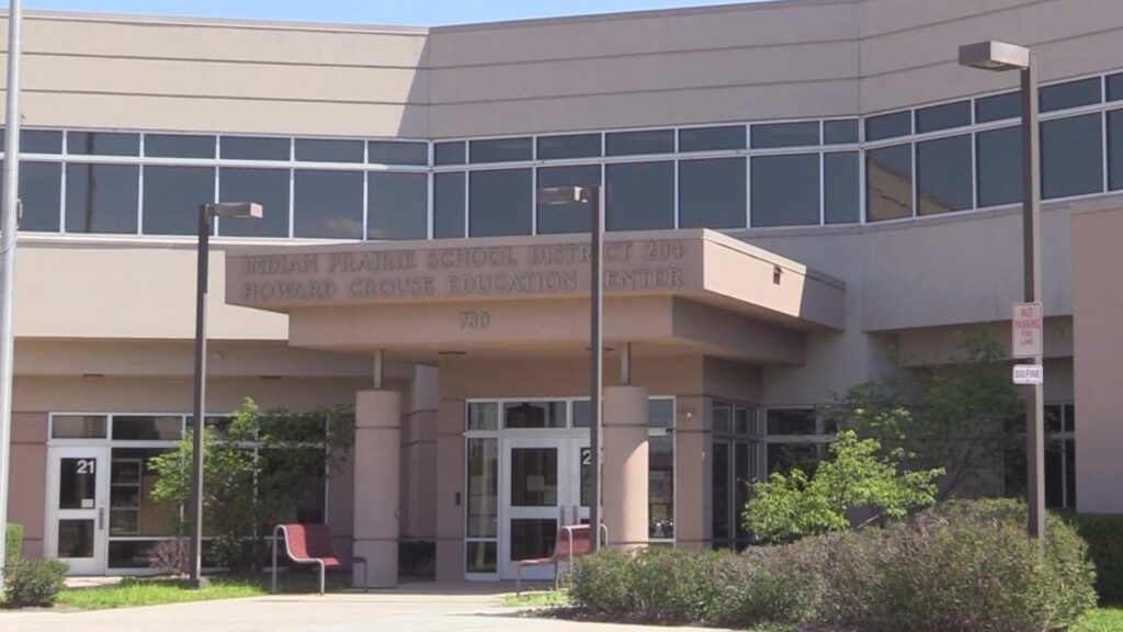 Exterior of Indian Prairie School District 204 administration building for story on D204 budget