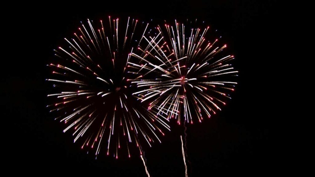 Fireworks in the sky