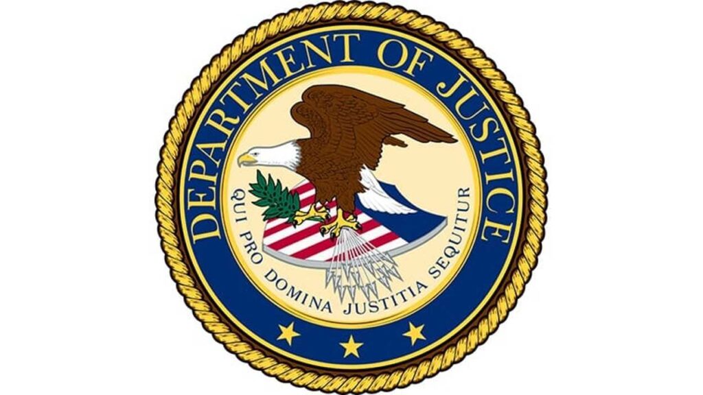 U.S. Department of Justice seal.