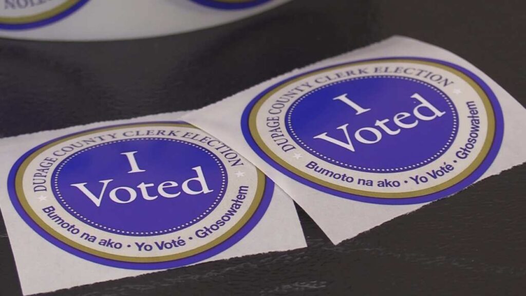 DuPage County I Voted stickers