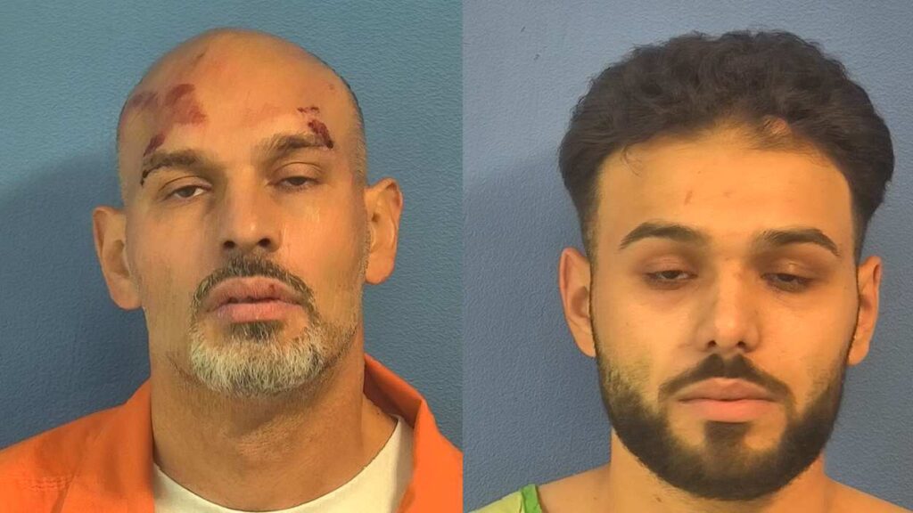 Mugshots of Rocky Miller and Vincent Ely accused of an attempted burglary, then causing a police chase