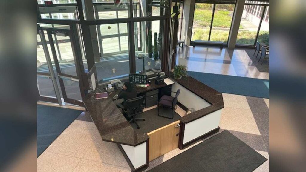 New security desk at Naperville Municipal Center