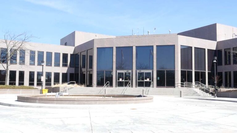 Naperville City Hall exterior for story about city council adopting budget