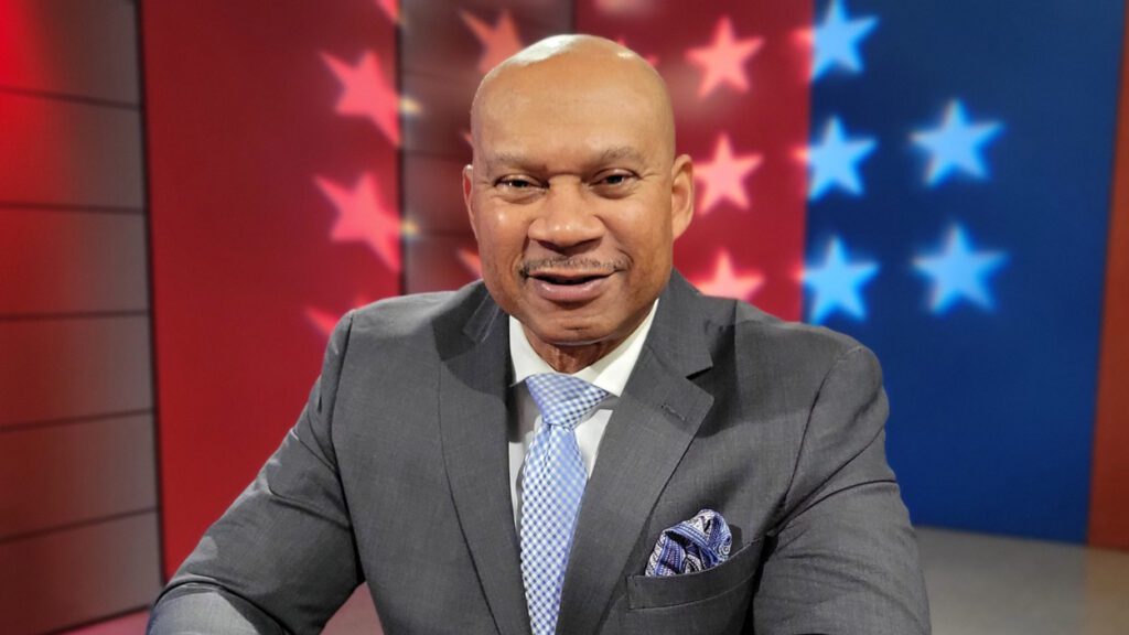 Benny White on the set of Meet the Candidates at NCTV17