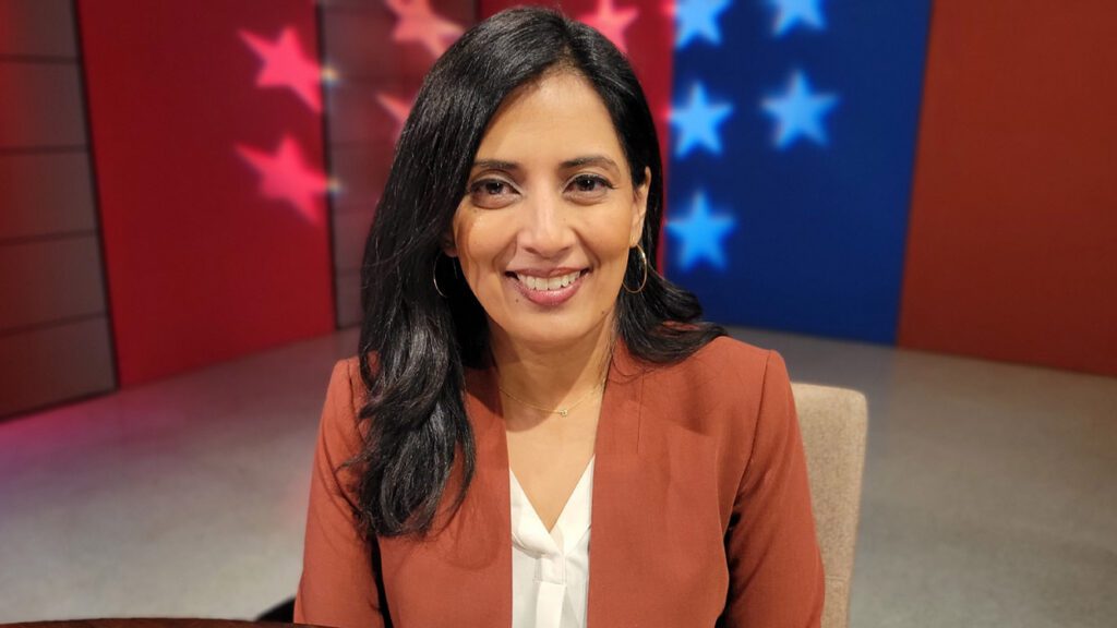 Supna Jain on the set of Meet the Candidates at NCTV17.