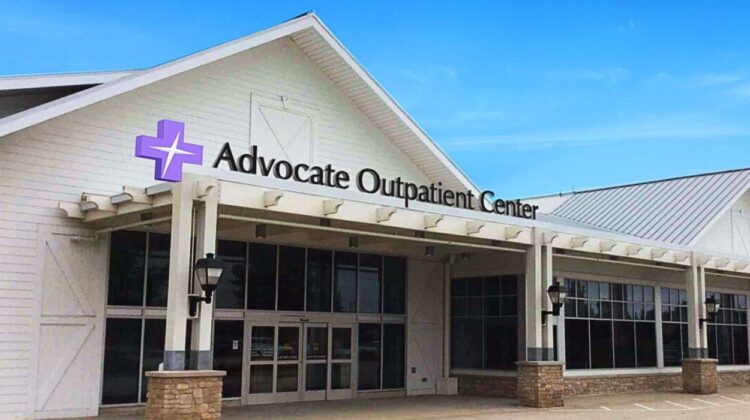 Exterior image of the building that houses Advocate Outpatient Center at 1508 Aurora Ave., a health care facility