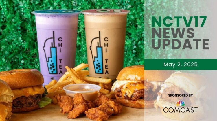 Photo of Chi Tea bubble teas and some food with the NCTV17 News Update watermark