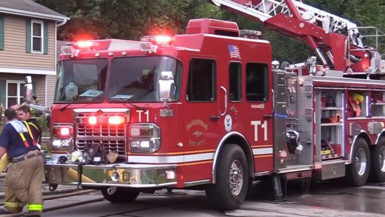 Image of Naperville fire truck on scene. Cooking fire causes $100K in damage at Naperville apartments