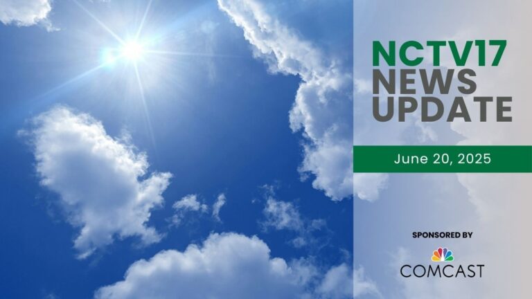 A picture of a blue sky and the sun with the NCTV17 News Update watermark.