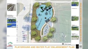 Proposed playground and water play plan for Nike Sports Complex