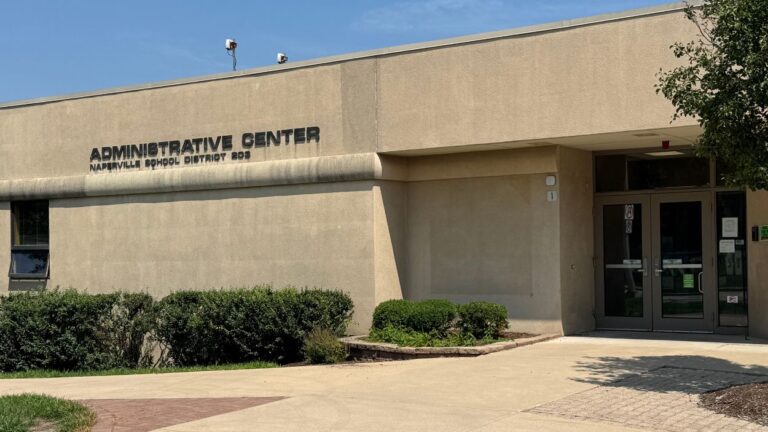 A picture of the Naperville School District 203 building.