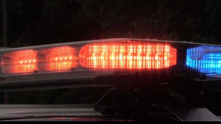 Close up of police lights